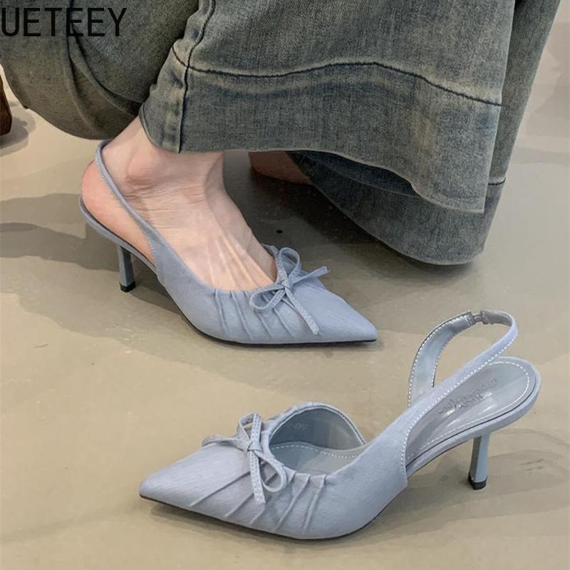 Fashion Summer High Heel Women Sandals Fashion Pointed Toe Singbacks Shoes Design Style Banquet Party Dress Sandalias Shoes