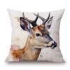 Color Painting Animals Portraits Cushion Covers Bull Raccoon Deer Horse Lemur Koala Print Pillow Case
