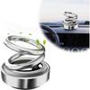 Solar Rotating Car Air Freshener, Double Ring Solar Energy Car Dashboard Decoration Perfume Holder, Rotating Aromatherapy Diffuser Ornament