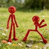 3D Printed Jointed Dummy Action Figure Diy Assembly Movable Robot Red Translucent Toy Model Gift