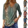 3/4 Sleeve Shirts For Women Cute Tops Graphic Tees  Blouses Casual Plus Size Basic Tops Pullover