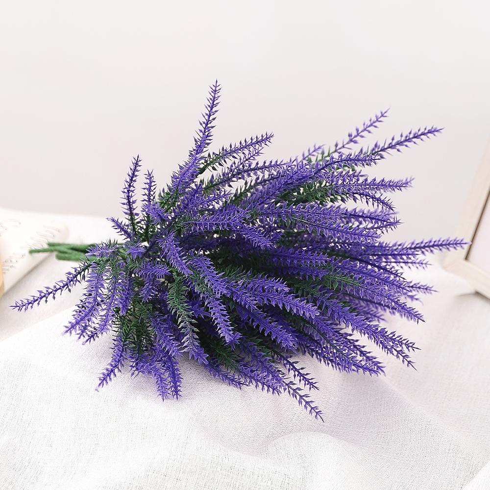 Purple Artificial Lavender Flowers Bouquet Fake Plant For Home Decor Garden Christmas Wedding Decoration Vase Accessories Indoor