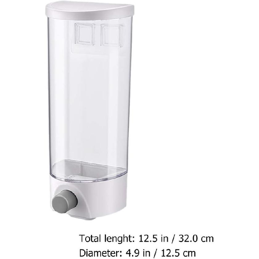 Kichvoe Rice Dispenser Wall Mount Dry Food Dispenser Grain Storage Container Cereal Dispenser Rice Bucket Rice Storage Tank Grain Canister Food
