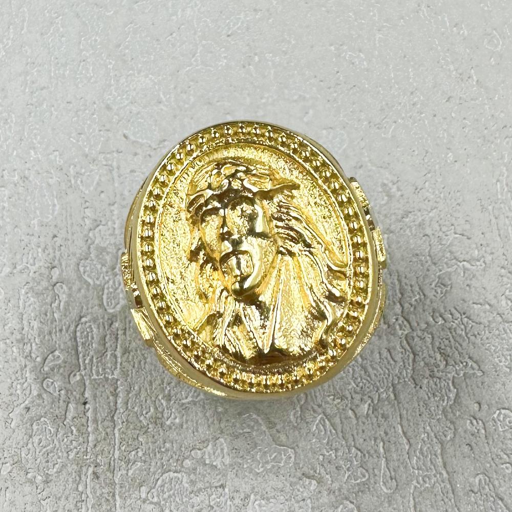 Хип-хоп Иисус для мужчин Золотой цвет 316L Нержавеющая сталь Крест Браслет Мужской 7