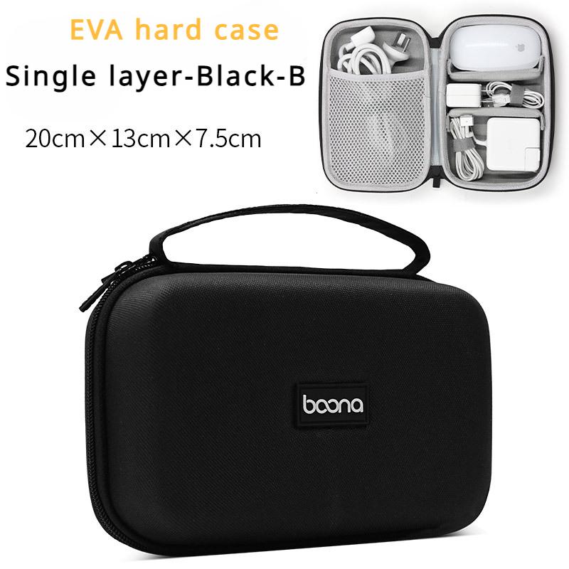 Hard Case Large Capacity Digital Storage Bag Travel Power Bank Data Cable Organizer Bag Mobile Phone Charger Protective Case