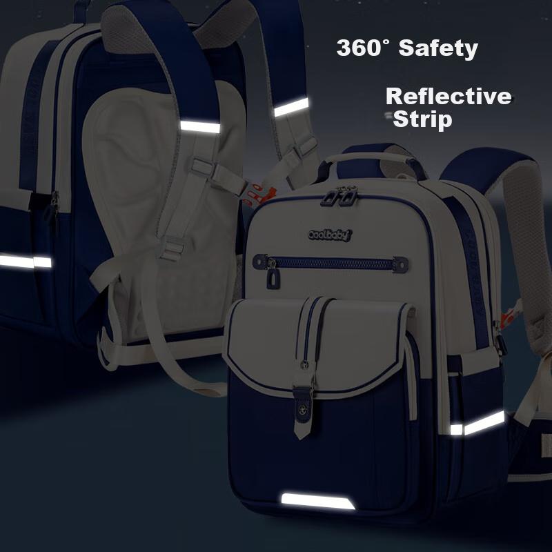 COOLBABY Schoolbag for Primary School Students with Cloud-Like Spine Protection And Weight Reduction,
