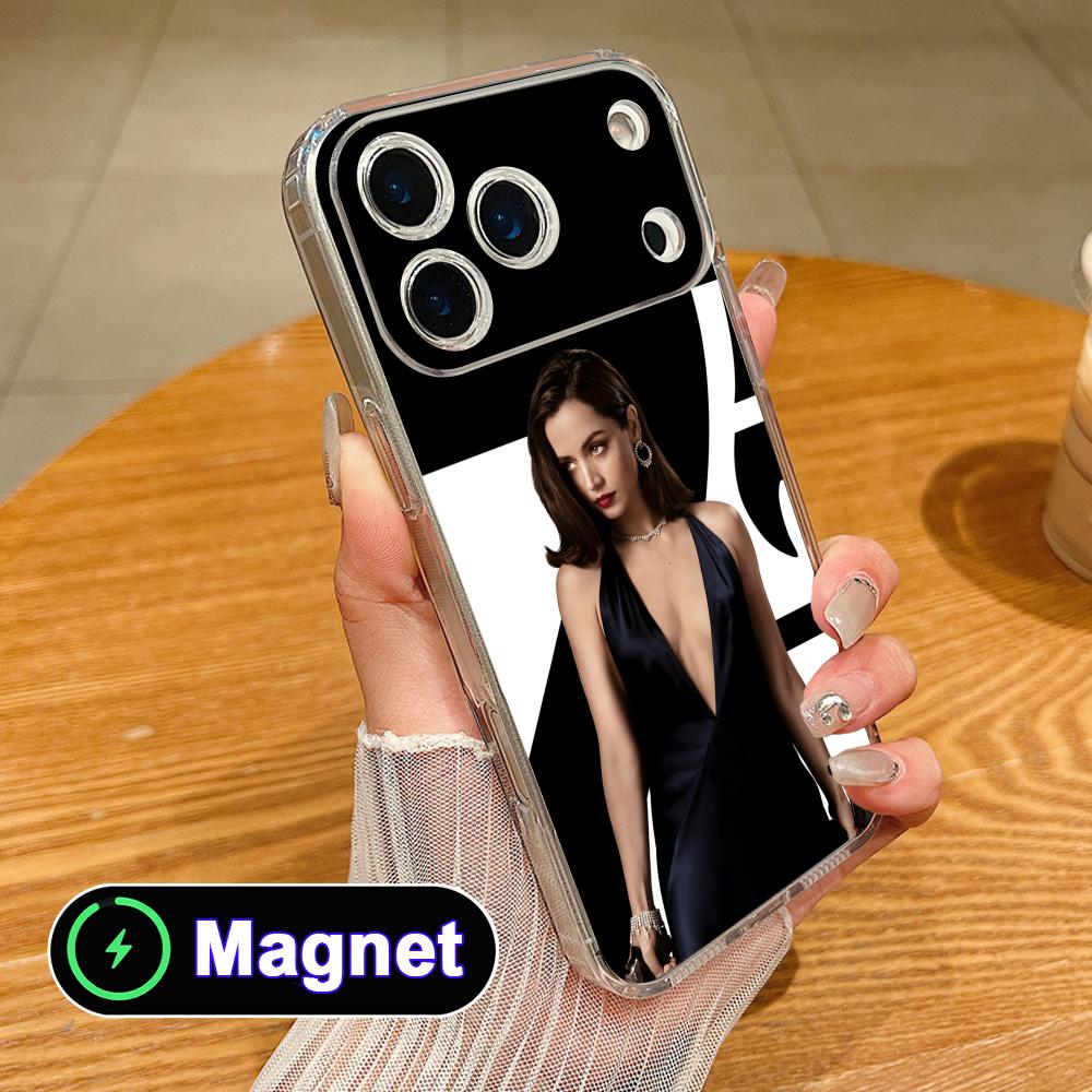 Ana de Armas Clear TPU Magsafe Mobile Phone Case for iPhone 17 16 15 14 13 12 11 Air Pro Max Plus Mini Colorful Cover