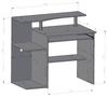 Computer Desk B1 White 100Cm Cabinet