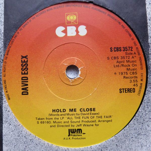 

7inch Record DAVID ESSEX Hold Me Close SCBS3572 CBS UK Rock Used