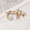 1Pc Creative Cat Broch Cute Personality Pin Unique Fashion Jewelry Accessories Birthday Party Festival Gift for Men and Women