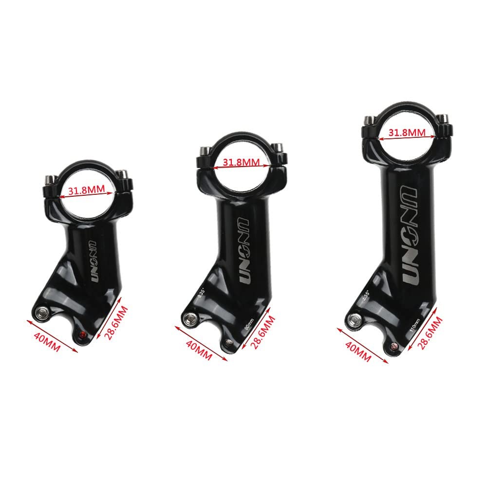 7x17 Bicycle 35° 31.8mm Stem, Glossy, Ultra-Lightweight, 60/70/80/90/100/110/120/130mm (110mm, 35°)