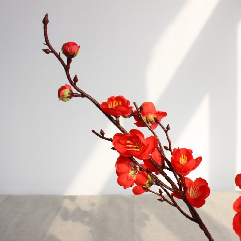 47cm Wax Plum Blossom Silk Flower for Photography and Wedding Decor
