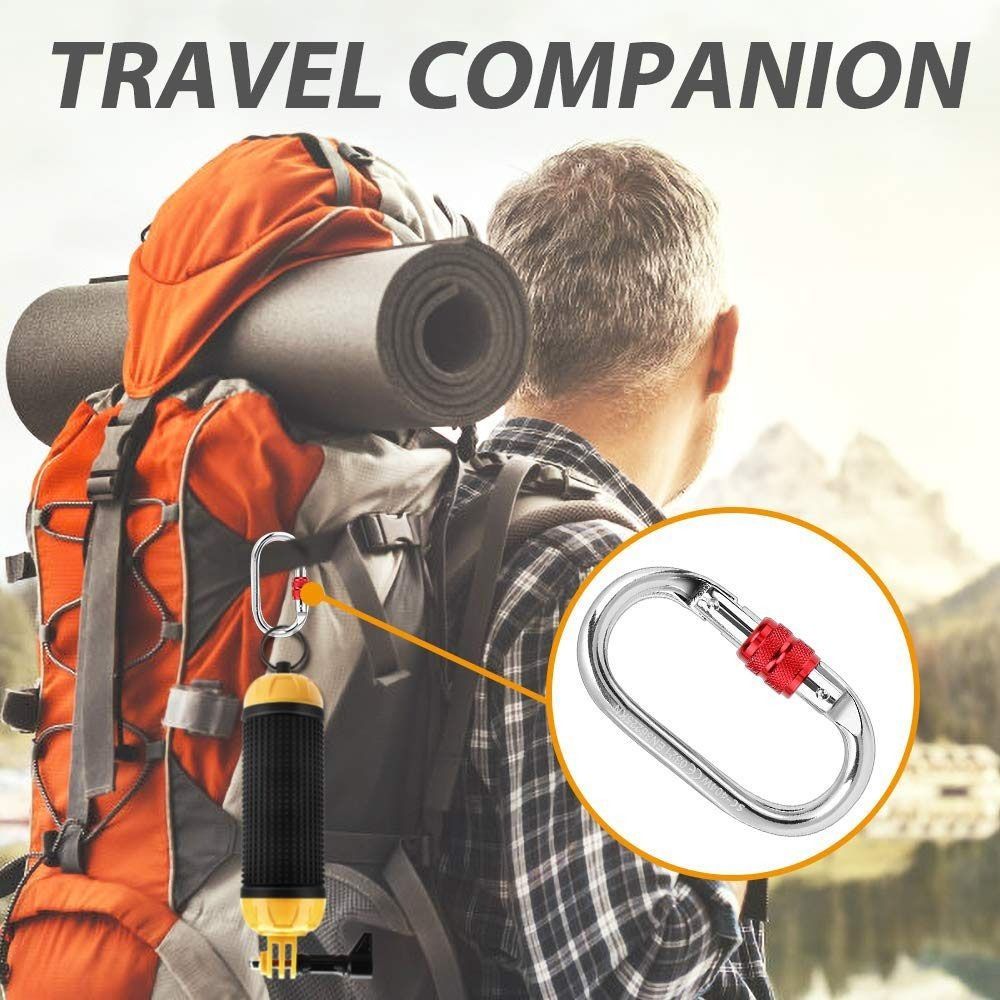 25KN High Strength Safety Auto Lock Buckle Aluminum Zinc Zinc Alloy Outdoor Sports Buckle  Rock Climbing