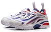 Li Ning Aurora Skyline Cushioning Slip Resistant Mid top Chunky Sneakers Men's White Blue Red AGLN235-2