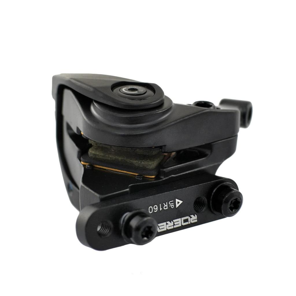 RIDEREVER Flat Mount Mechanical Disc Brake Set 160mm Black X RD2320 MCX-2 Dual-piston W/ Rotors, Gold,