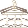 10 Pcs Black Adjustable Expandable Clothes Hangers Plastic Abs Coat Tie Rack Space Saving Wardrobe Storage Clothing ganizer