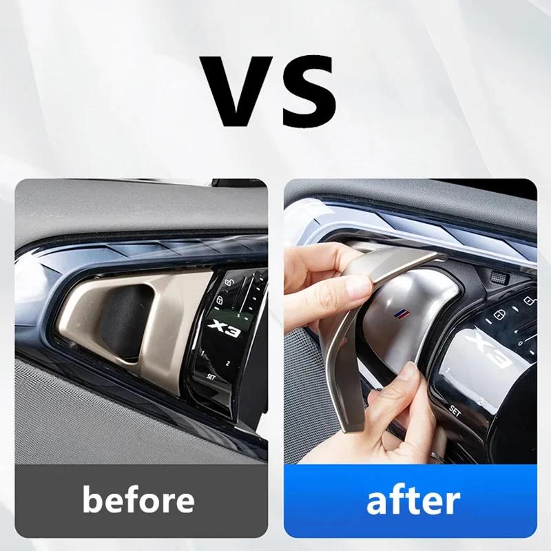 For BMW X3 iX3 G45 G48 2025 Car Door Handle Wrist Decoration Cover Stainless Steel Protection Sticker Styling Accessories npmk56