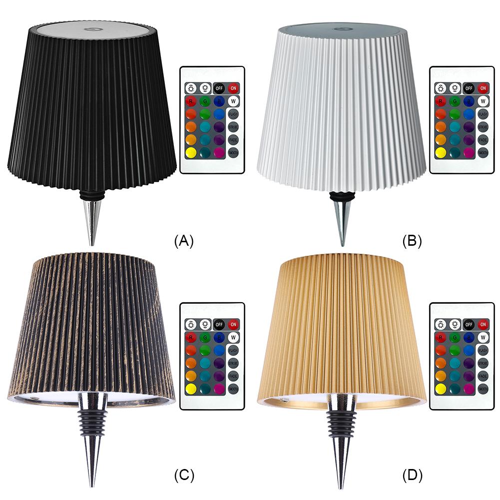 Wireless Bottle Lamp 3 Color + RGB Wine Bottle Lamp Rechargeable Decorative Night Light for Decorating Living Rooms Parties Bars