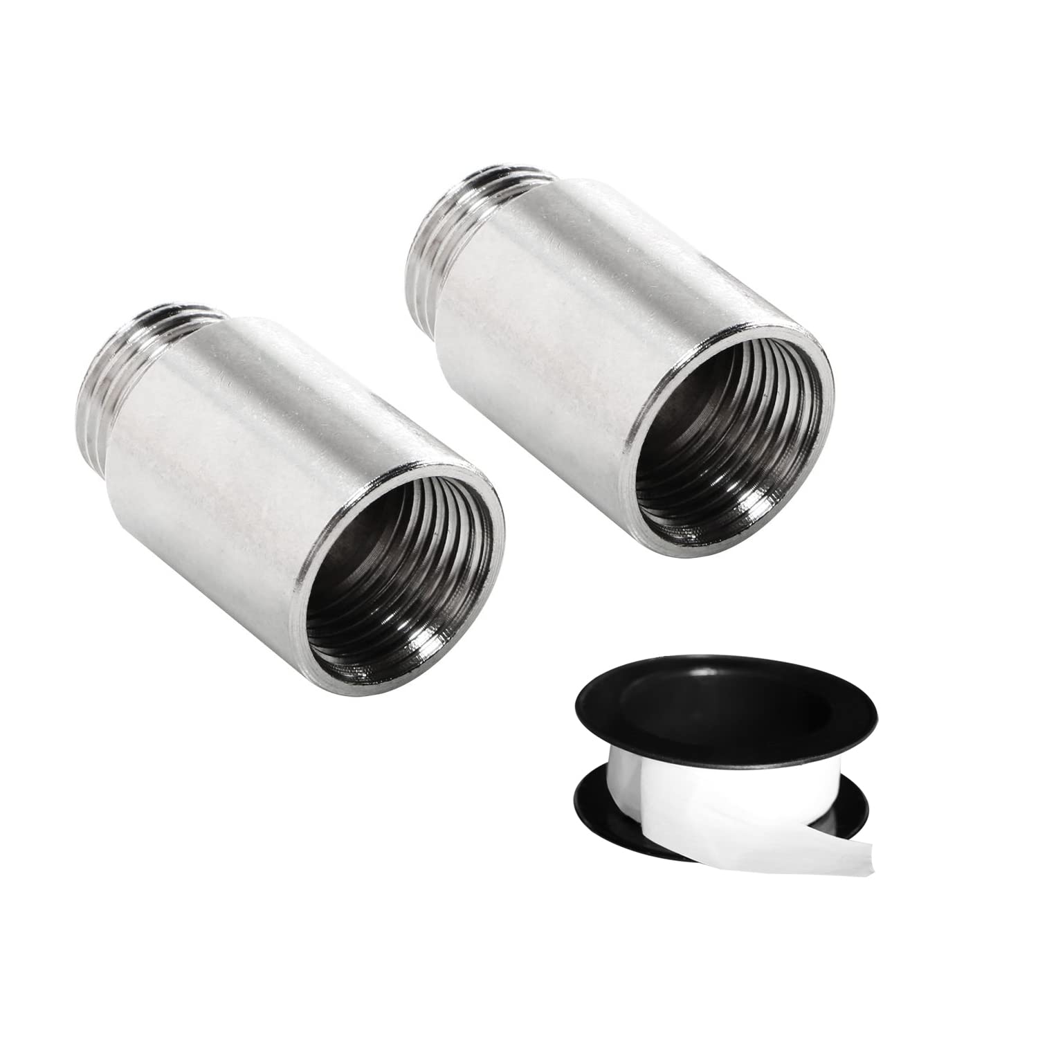 

Aopin 2 шт. удлинительная трубка для душевой головки из нержавеющей стали 304, наружная резьба к внутренней резьбе 30 мм, соединитель для водопроводной трубы G1/2, резьба G1/2, удлинитель,