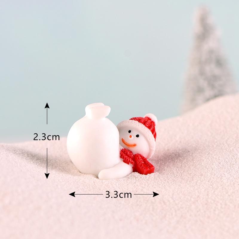 Enchanting Christmas Tree Santa Claus Snowman Ornaments Adorable Miniature Garden Figurines For Festive Decor