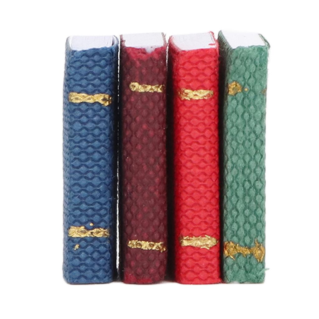 20 Stück 1/12 1/6 Maßstab Miniaturen Puppenhaus Bücher 4 Farben Lebendig Lieblich Tragbar Puppenhaus Dekoration