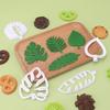 4PCS Non-Stick Cookie Cutters Leaf Cutting Mold Compact Fondant Cutters  Cake Decorating