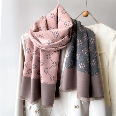 Vastag meleg téli sál Design nyomat női kasmír pashmina kendő női borítós sálak Kötött férfi takaró