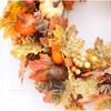 Thanksgiving Pumpkin & Pine Cone Wreath: Autumn Door & Window Decor with Berry, Maple Leaf, Vine, and Wall Ornament