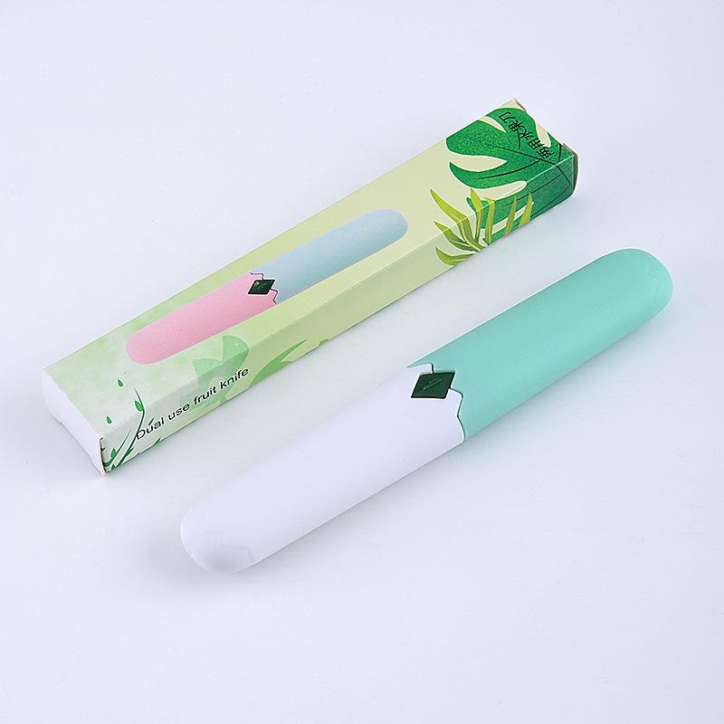 

Многофункциональный нож для очистки фруктов с двойной головкой, портативный безопасный мини-нож 2-в-1, овощечистка двойного назначения