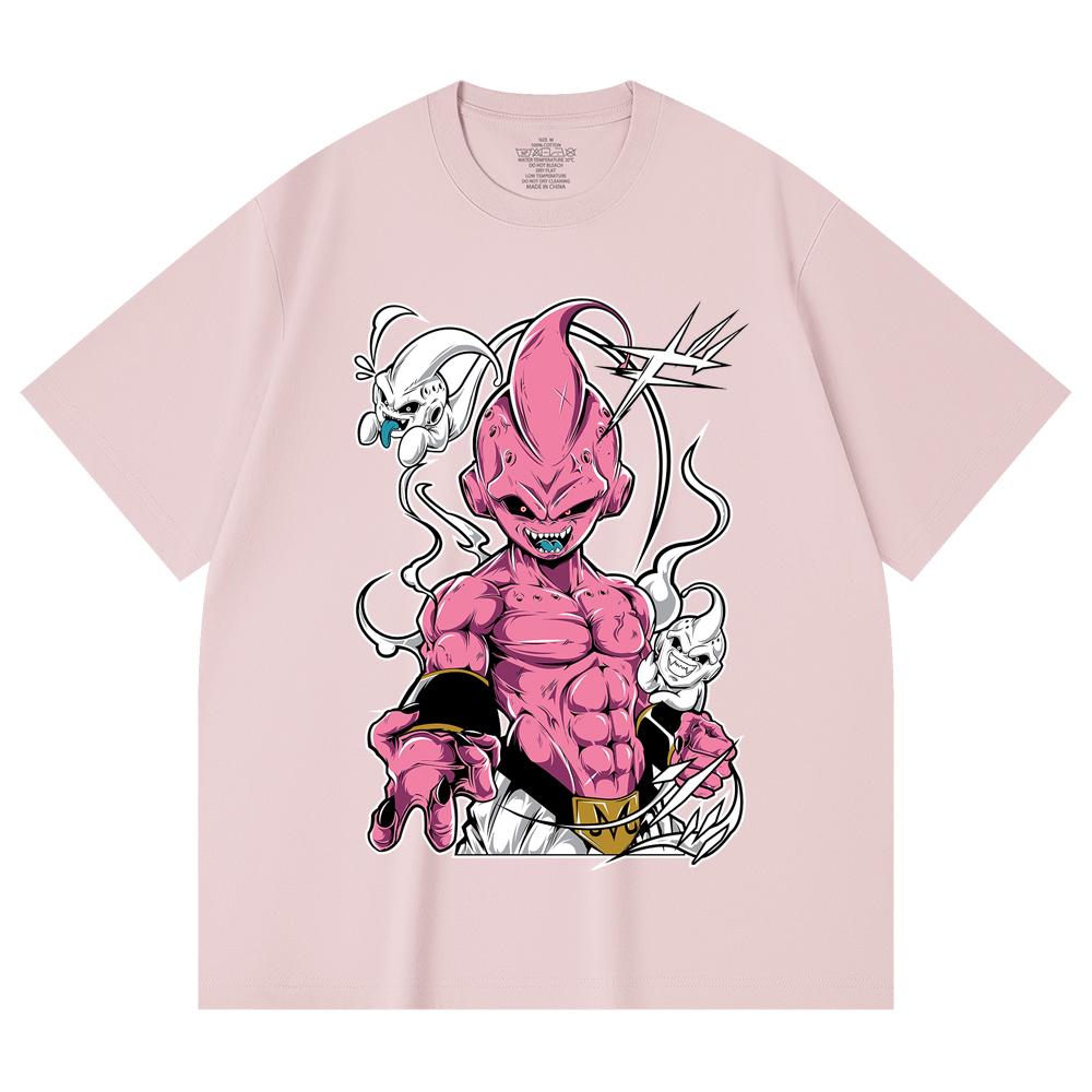 230 Gsm 100% Cotton Dragon Ball V12 Majin Buu Print Unisex Heavy Cotton T Shirt