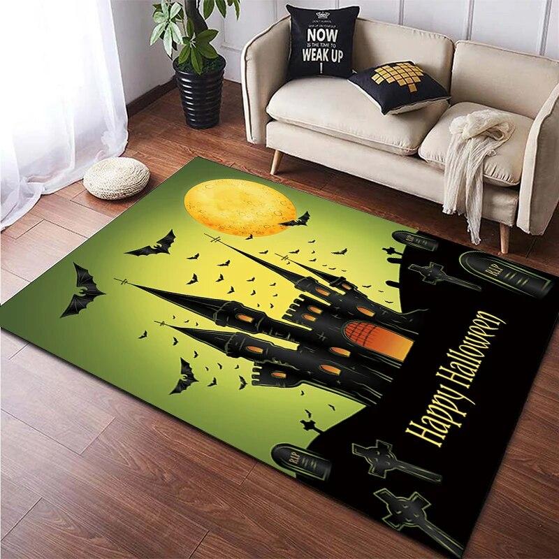 Halloween New Year Gift HD Printing Area Carpet, Living Room Sofa Decorative Carpet, Anti-skid Mat, Alfombras Direct Shipment