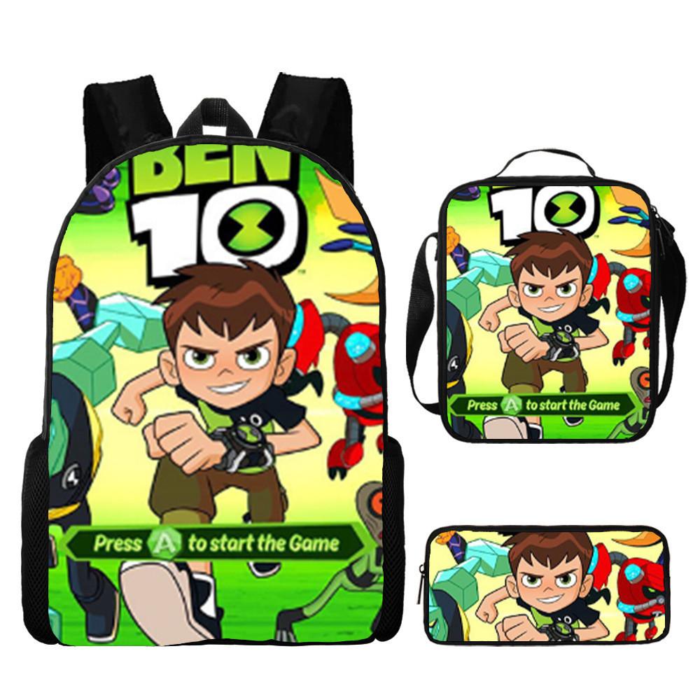 

Ben Print Design Childrens Backpack Set With Waterproof Oxford Fabric For School Use Style1