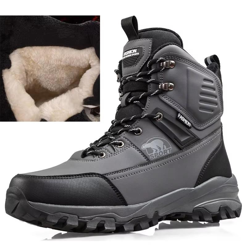 Divatos Férfi Csizmák Meleg Plüss Hócsizmák Új Téli Csizmák Kültéri Taktikai Csizmák Pamutcipők Vízálló Túracipők