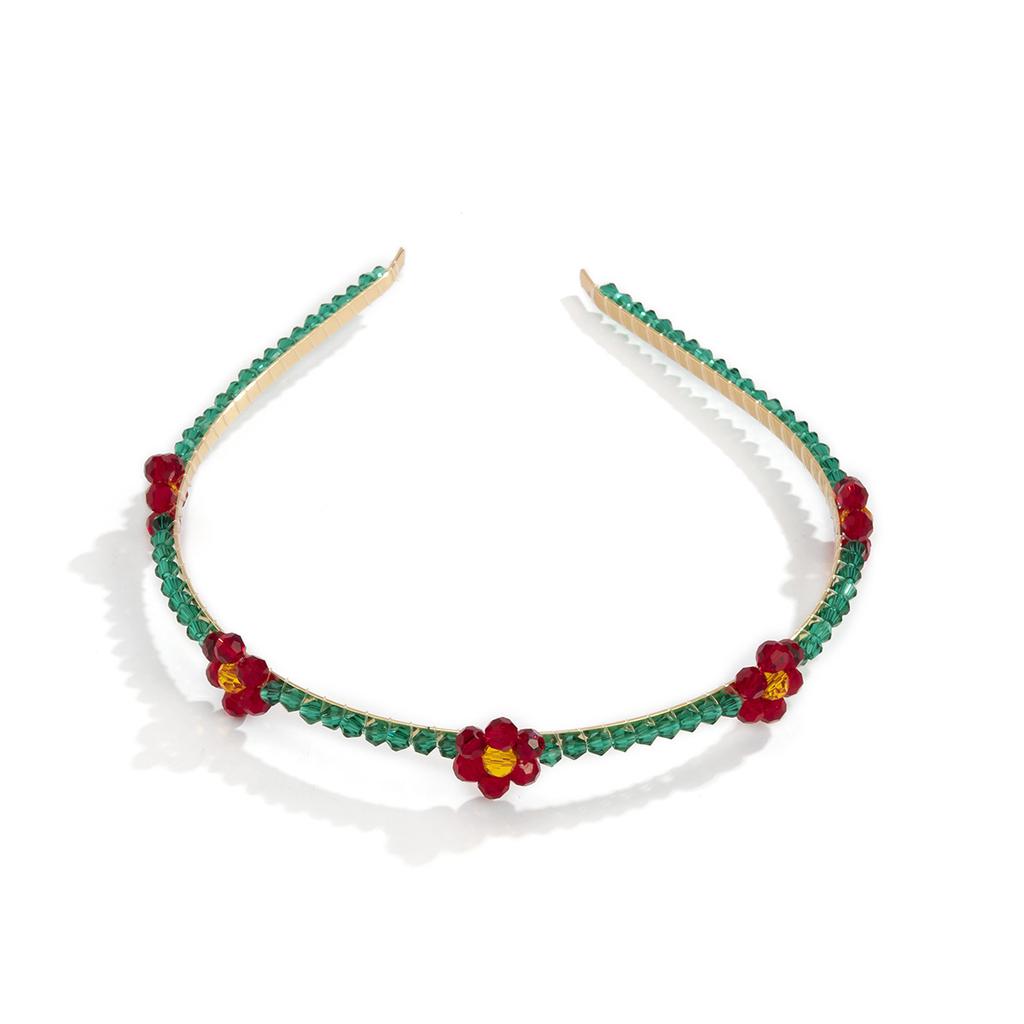Accessories, Simple Imitation Pearl Crystal Pastoral Daisy Hair Accessories, Simple Holiday Style Woven Headband