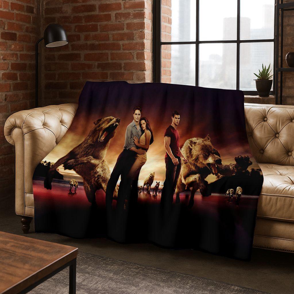 2026 New Twilight Isabella Edward Art Flannel Blanket,Cozy Soft Throw Blanket for Home Bedroom Bed Sofa Picnic Cover Gift Kids