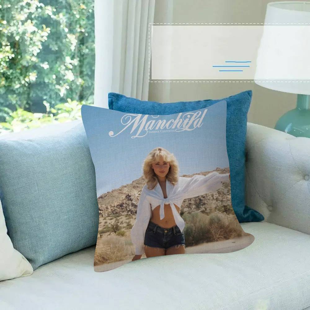 Singer Sabrina S Carpenter Square Pillow Cover for Bedroom Room and Living Room Sofa Decorative Cushion Cover