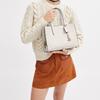 New COACH Carter Pebbled Leather Tote Bag, Shopping Bag, Handbag Large Women's White CJ806-B4HA