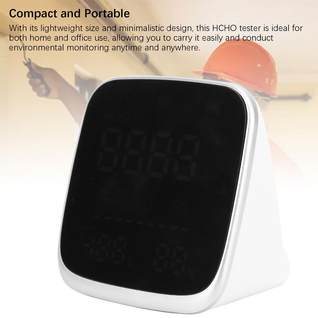 Indoor Air Quality Detector 3 In 1 Precise Sensor Digital Portable HCHO Humidity Temperature Meter for New House Rental Housing