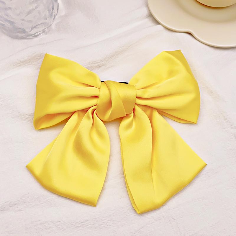 Frauen Elegante Schleife Haarspangen Einfarbig Satin Schleife Clips Mädchen Koreanische Fee Haarnadeln Party Kopfschmuck Haaraccessoires