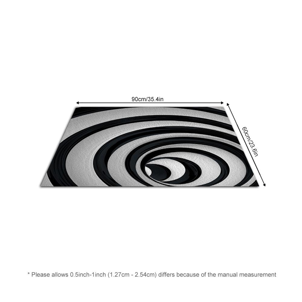 Tuniu Black White Striped Geometric Rug Modern Abstract Home Decor Floor Carpet Mat