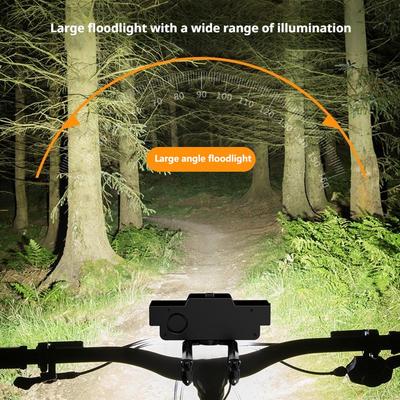 USB Rechargeable LED Bike Headlight High Lumens Front Lamp with Power Display Cycling Safety Light for Mountain Road Bicycle