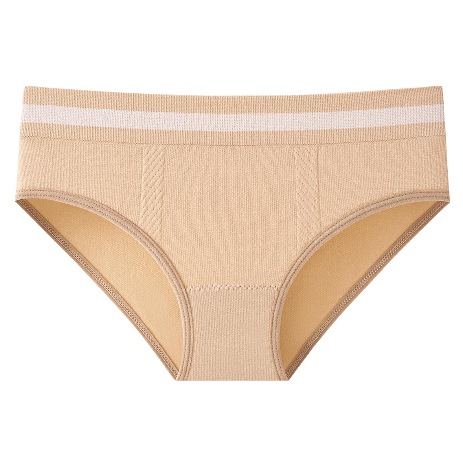 Женское бесшовное дышащее нижнее белье со средней посадкой L бежевый