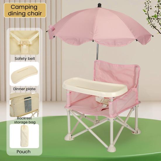 Portable 3-in-1 Baby Booster Seat Cozy Floor Seat with Feeding Tray Foldable Toddler Booster with Safety Belt And Storage Bag for Travel Dining