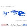 Cross-Border Yacht Hull Horror Fishbone Sticker - Car & Door Decor Double Pack