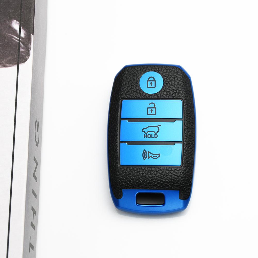 Leather Tpu Keyless Protector Auto Car Key Shell Fob Cover For Kia Niro Optima Rio Sorento Soul Sportage Forte Koup Keychain
