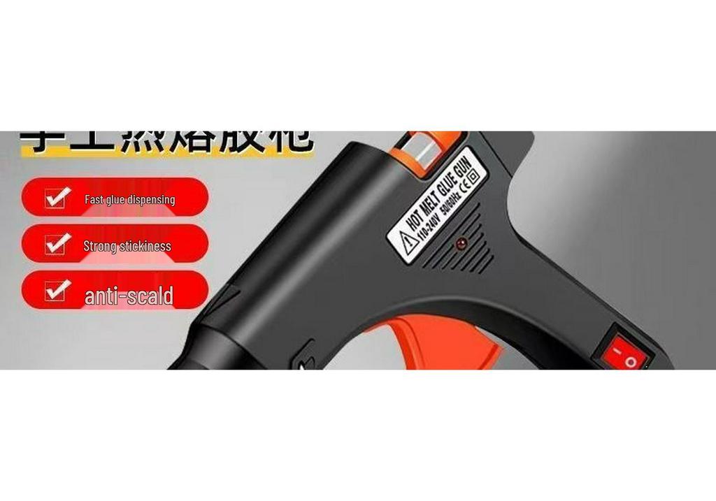 Compact 20W Hot Melt Glue Gun with High Viscosity 7mm Sticks - Ideal for DIY, Crafts, and Student Dorm Rooms