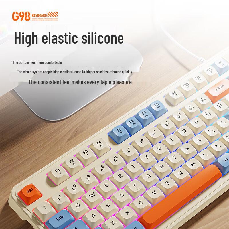 Forwarder G98 Silent Mechanical-Feel RGB Gaming Keyboard