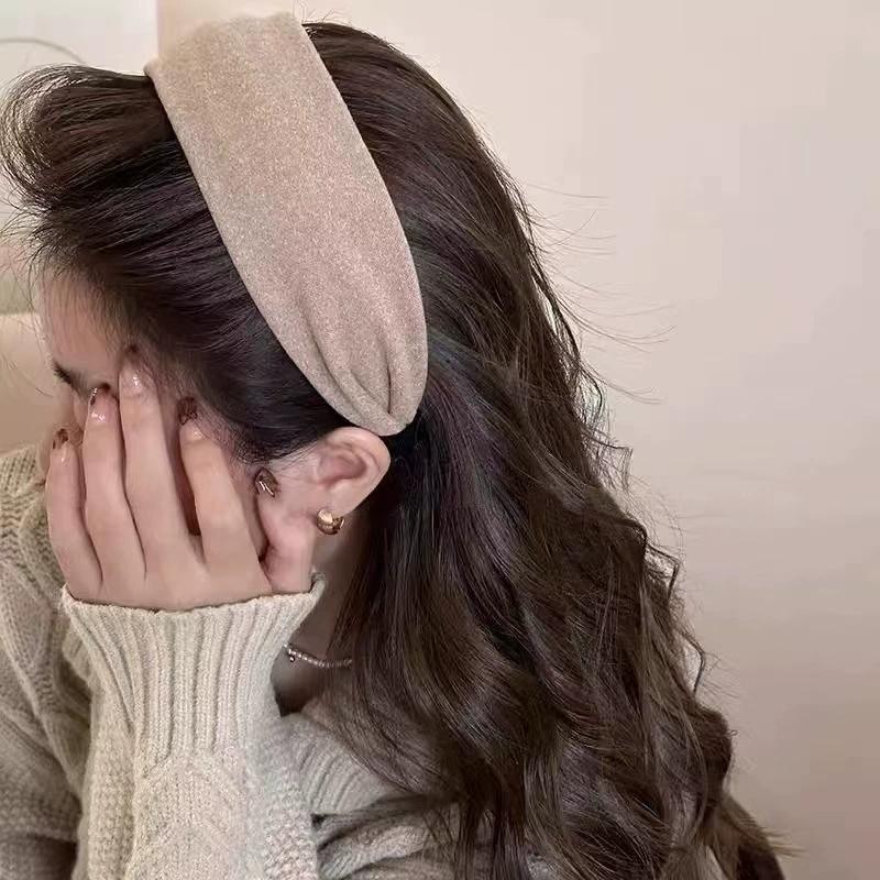 Women Vintage Solid Soft Cotton Hairband For Girls Sweet Hair Ornament Headband Hair Hoop Hair Band Fashion Hair Accessories