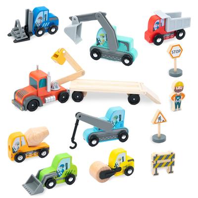 UMU Construction Vehicle Miniature Educational Emergency Vehicle Work Vehicle Toy for Boys Ages 3 and Various Vehicles Working Toy Wooden Set, Cars,