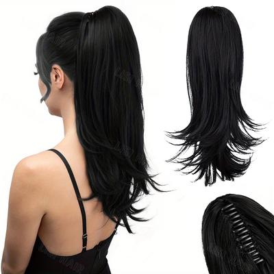 Synthetic Long Wave Claw Ponytail Clip In Hair Extensions Pony Tail Hairpiece For Women Hair Accessories  Hair